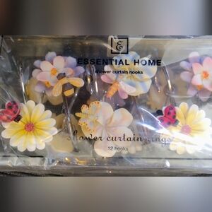 Essential Home Floral Shower Curtain Rings